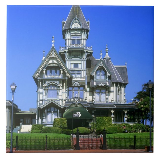 The Carson Mansion in Eureka, California Tile (Front)