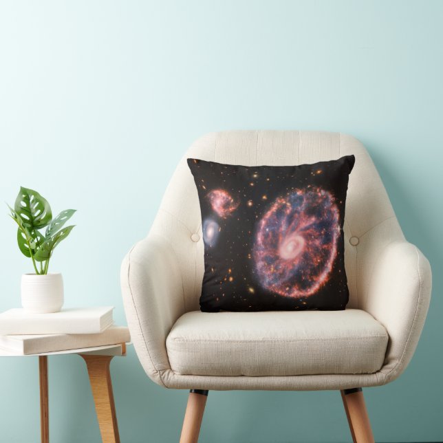 The Cartwheel Galaxy And Its Companion Galaxies. Cushion (Chair)