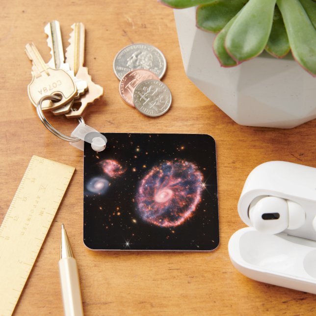 The Cartwheel Galaxy And Its Companion Galaxies. Key Ring (Desk)
