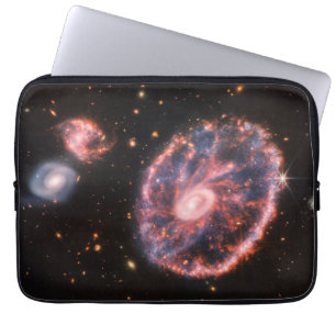 The Cartwheel Galaxy And Its Companion Galaxies. Laptop Sleeve