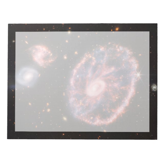The Cartwheel Galaxy And Its Companion Galaxies. Notepad (Front)