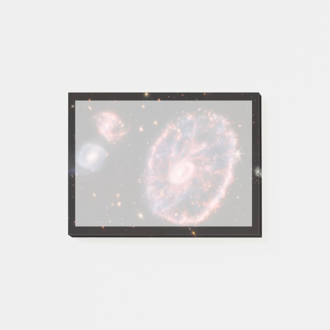 The Cartwheel Galaxy And Its Companion Galaxies. Post-it Notes (Front)