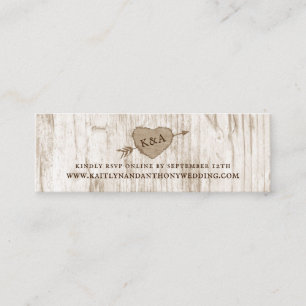 The Carved Heart Tree Wedding Collection Website Mini Business Card