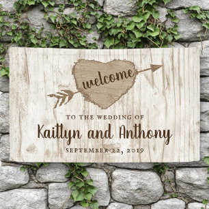 The Carved Heart Tree Wedding Collection Welcome Banner