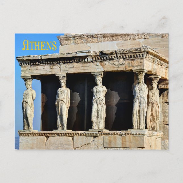 The Caryatid Porch of the Erechtheion in Athens Postcard (Front)