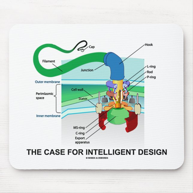 The Case For Intelligent Design (Flagellum) Mouse Pad (Front)