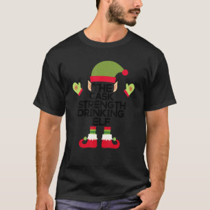 The Cask Strength Drinking Elf Funny Bourbon Chris T-Shirt