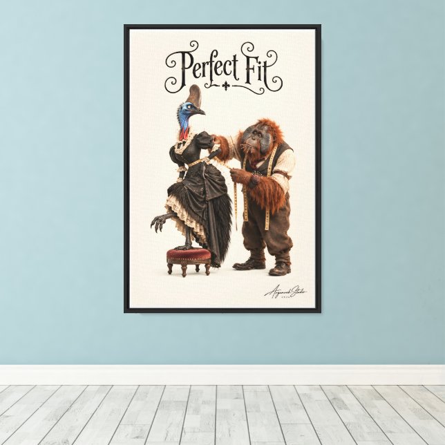 The Cassowary Fitting Canvas Print (Insitu(Wood Floor))