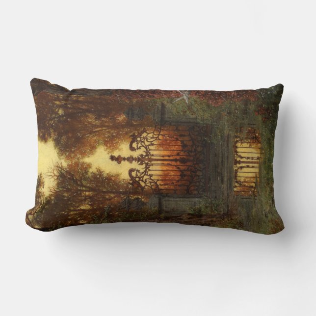 The Castle Gate (by Ferdinand Knab) Lumbar Cushion (Front)