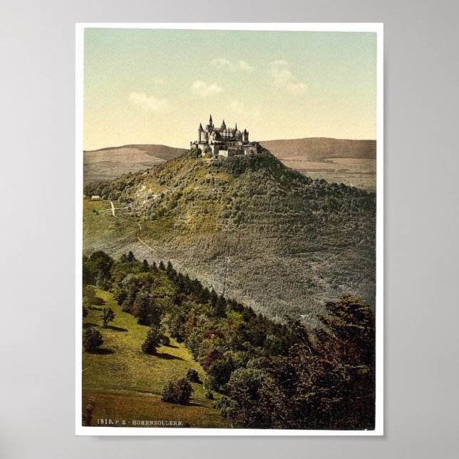 The castle, Hohenzollern, Germany rare Photochrom Poster (Front)