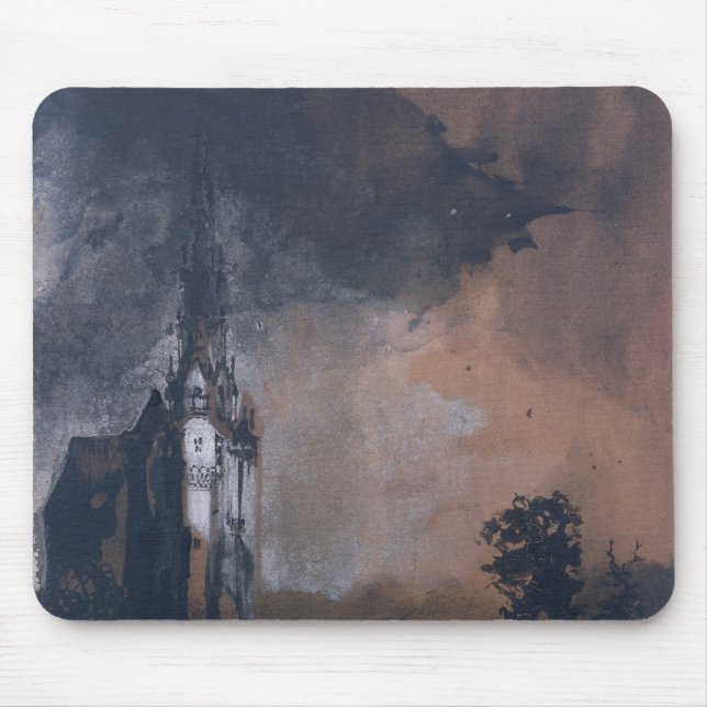 The Castle in the Moonlight Mouse Pad (Front)