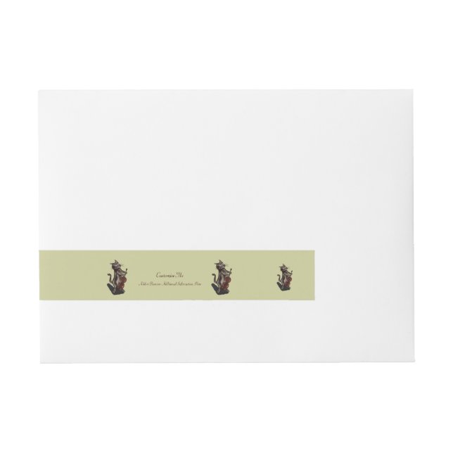 The Cat and the Fiddle Wraparound Address Label (Front)