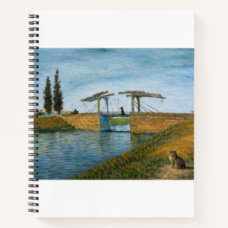 The Cat at Langlois Bridge Spiral Notebook