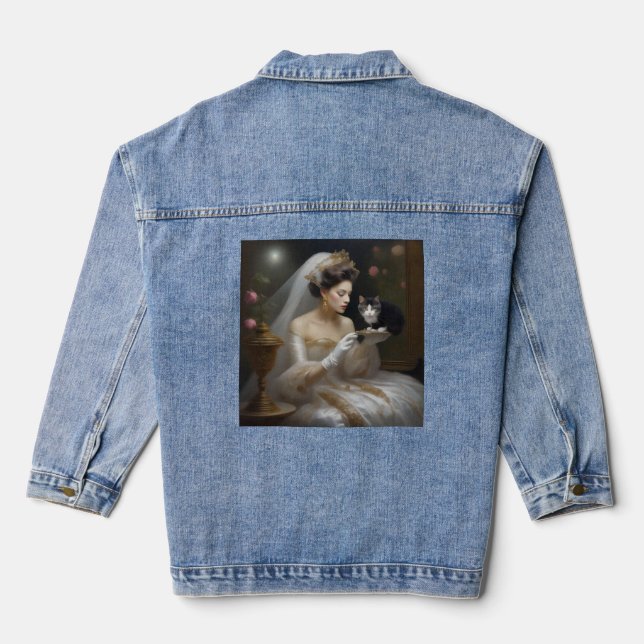 The Cat Bride Oil Paint, Denim Jacket (Back)