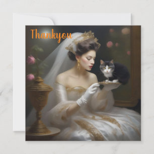 The Cat Bride Oil Paint, Thank You Card