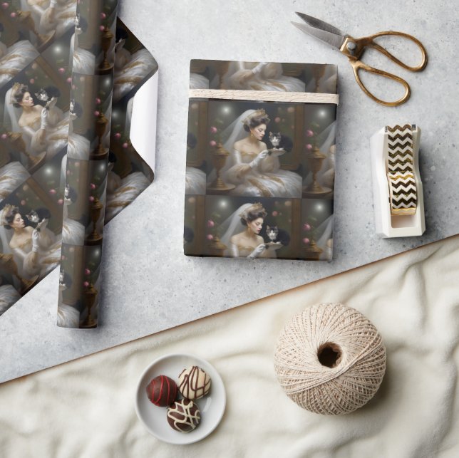 The Cat Bride Oil Paint, Wrapping Paper (Crafts)