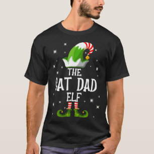 The Cat Dad Elf Family Matching Group Christmas T-Shirt