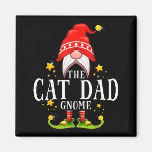 The Cat Dad Gnome Christmas Matching For Men Women Magnet