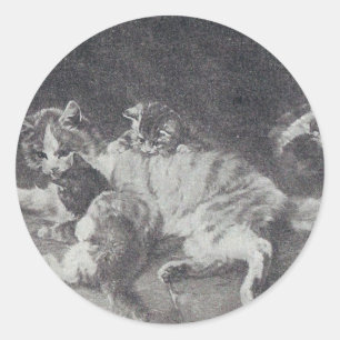 The Cat Family Classic Round Sticker