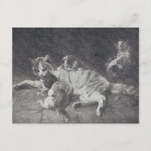 The Cat Family Postcard