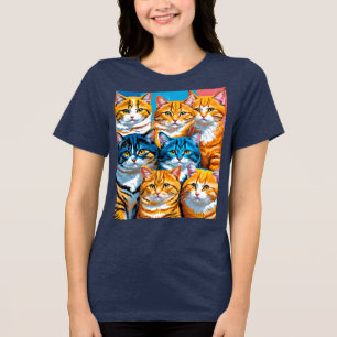 The cat family Tri-Blend shirt