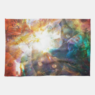 The Cat Galaxy Tea Towel