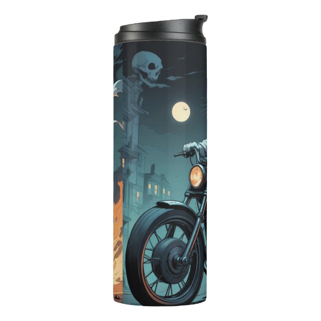 The Cat Ghost Rider Thermal Tumbler (Rotated Left)