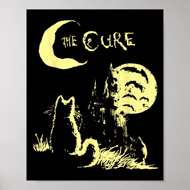 The Cat Gothic Retro Cat Lover Men Women Kids  Poster (Front)