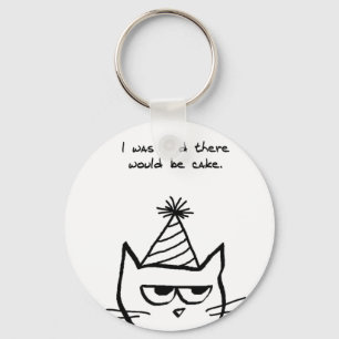 The Cat Hates Birthdays - Funny Cat Keychain