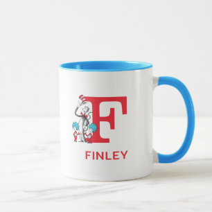 The Cat in the Hat, Thing 1 Name & Monogram F Mug