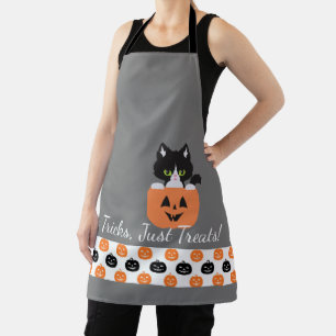 The Cat In The Pumpkin All-Over Print Apron