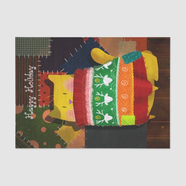 The Cat in the Ugly Sweater Tissue Paper (Front)