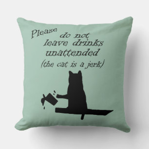 The Cat is a Jerk Cushion