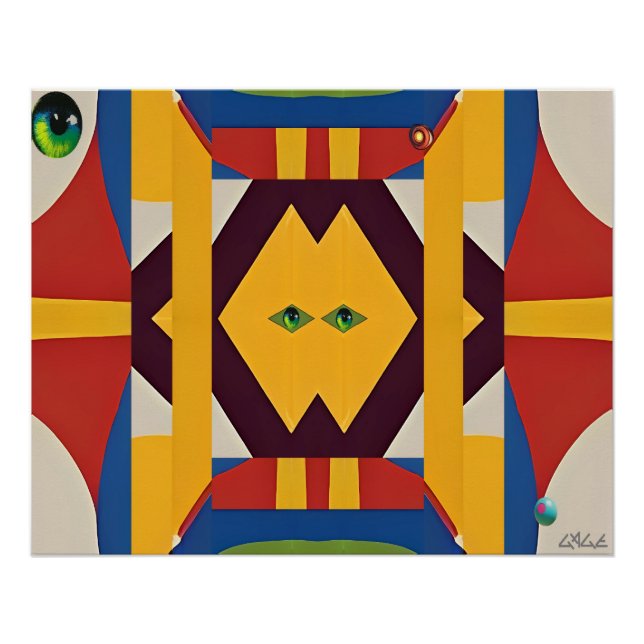 The Cat - Ken Gauge Abstract Poster (Front)