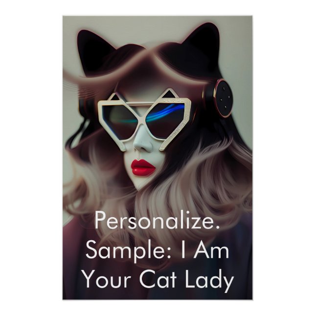 The Cat Lady (Customizable) Poster (Front)