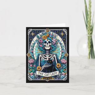 The Cat Lady Tarot Card Skeleton Cat Mum Cat Lover