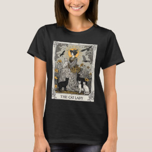 The Cat Lady Tarot Card Vintage Gothic Women Cat M T-Shirt