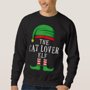 The Cat Lover Elf Christmas Family Matching Group  Sweatshirt