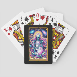 The Cat Lover Skeleton Tarot Poker Cards