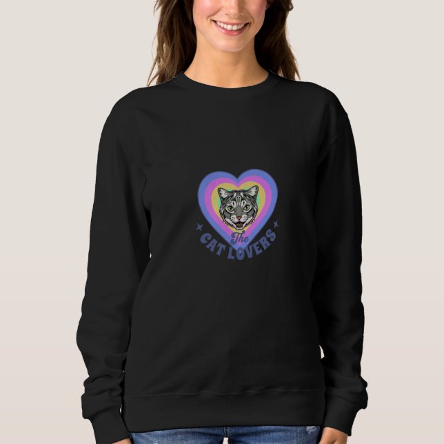 The cat lovers trending women sweatshirt (Front)