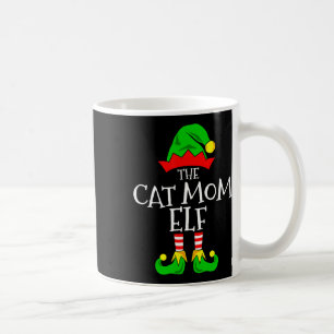 The Cat Mom Elf Funny Christmas Pet Lover Outfit Coffee Mug