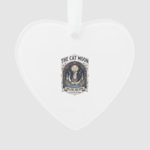 The Cat Moon Cat Tarot Card Major Arcana Vintage V Ornament