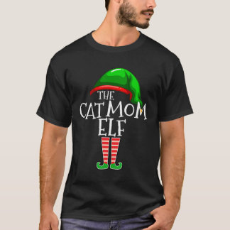 The Cat Mum Elf Group Matching Family Christmas Gi T-Shirt