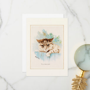 The Cat Next Door by Louis Wain Thank You Card