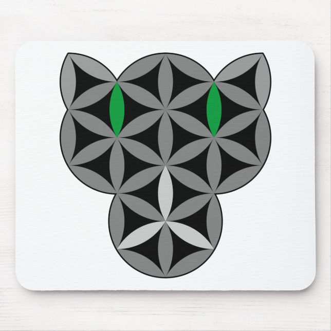 The Cat Of Life - Sacred Animals 02.Dark Mouse Pad (Front)