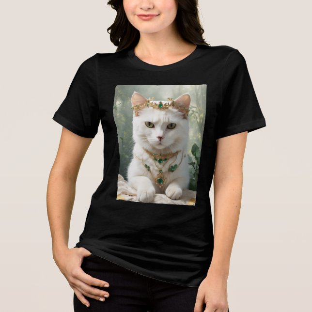 The cat princess. Tri-Blend shirt (Front)