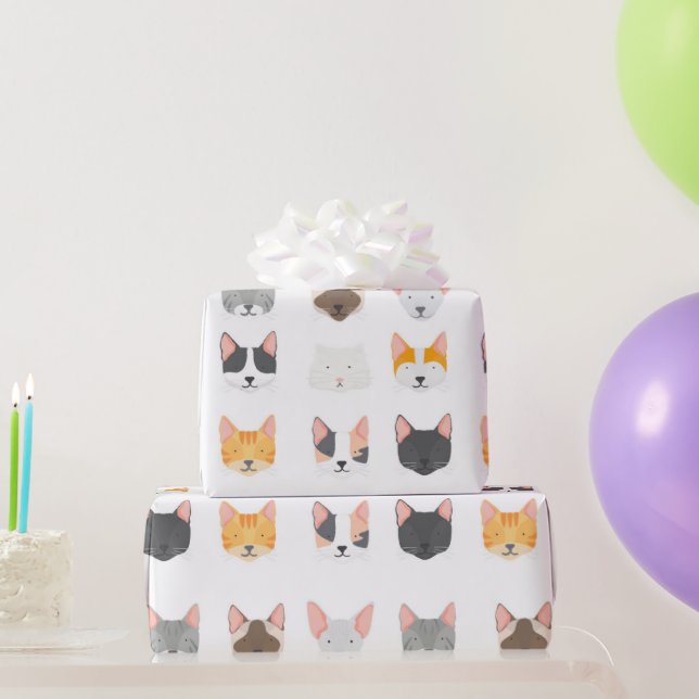 The Cat’s Meow Cat Lover Birthday Wrapping Paper (Party Gifts)