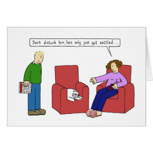 The cat sits there.