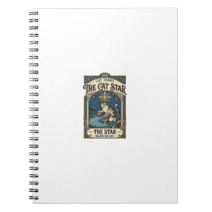 The Cat Star Cat Tarot Card Major Arcana Vintage V Notebook