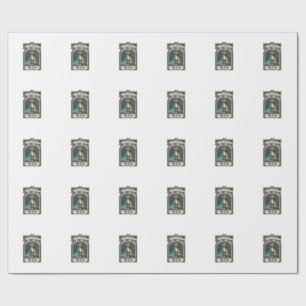 The Cat Star Cat Tarot Card Major Arcana Vintage V Wrapping Paper